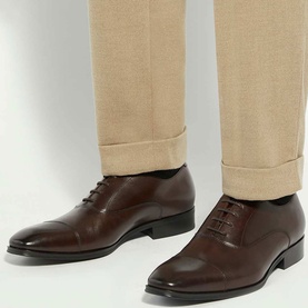 Solver Wide Fit Leather Oxford Shoes