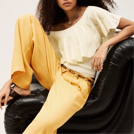 Deana Straight Wide Leg Trousers
