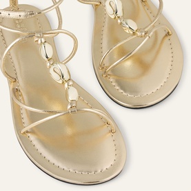 Cay Leather Flat Sandals
