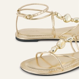 Cay Leather Flat Sandals