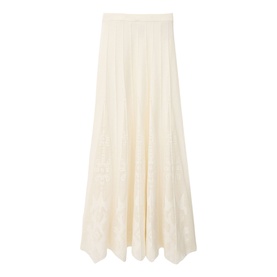 Serta Stitch Detail Pleated Skirt