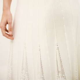 Serta Stitch Detail Pleated Skirt
