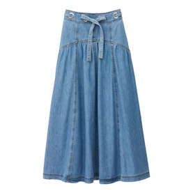 Lonia Eyelet Denim Skirt