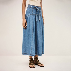 Lonia Eyelet Denim Skirt