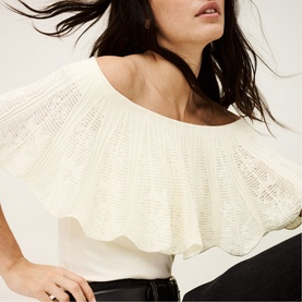 Salda Knitted Off The Shoulder Top