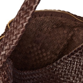 Woven Leather Shoulder Bag