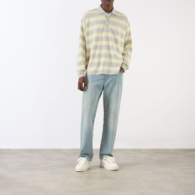 Ami de Ceour Striped Long-Sleeved Polo Shirt