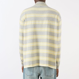 Ami de Ceour Striped Long-Sleeved Polo Shirt