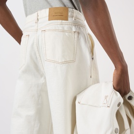 Wide Leg Denim Shorts