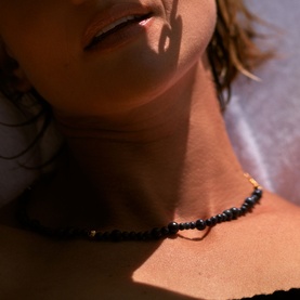 Deep Blue Beaded Necklace