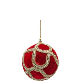 Velvet Gem Bauble Tree Decoration 10cm
