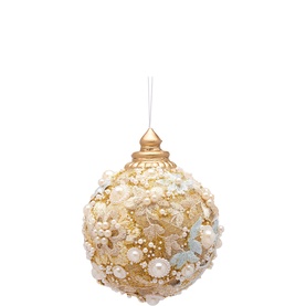 Lace Bauble Tree Decoration 10cm