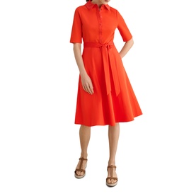 Loretta Belted Flared Dress