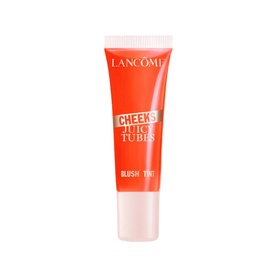 Lanc&ocirc;me Cheeks Juicy Tubes Blush Tint in 00 Peach n Roses, coral-orange squeeze tube with frosted tip