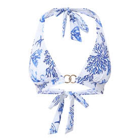 Elba La Mer Print Bikini Top