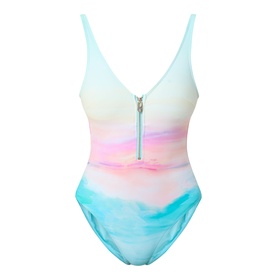 Malibu Printed Zip Swimsuit