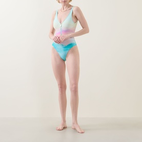Malibu Printed Zip Swimsuit