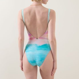 Malibu Printed Zip Swimsuit