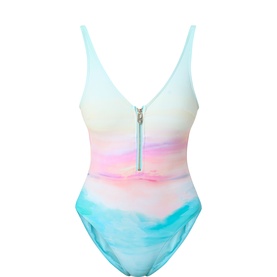 Malibu Printed Zip Swimsuit