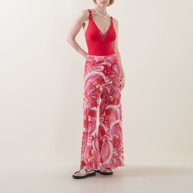 South Beach Side Split Printed Trousers