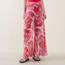 South Beach Side Split Printed Trousers