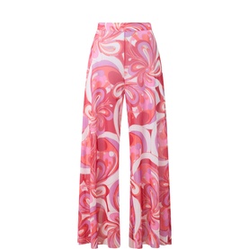 South Beach Side Split Printed Trousers