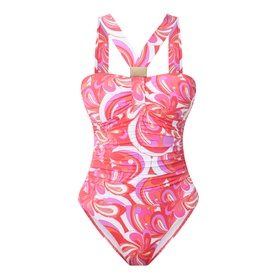 Selene Dolce Vita Print Ruched Swimsuit