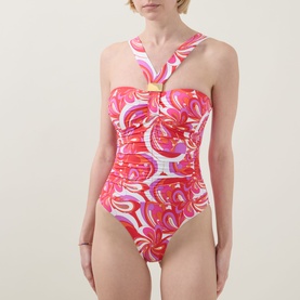 Selene Dolce Vita Print Ruched Swimsuit