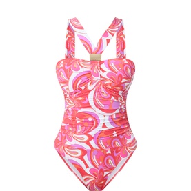 Selene Dolce Vita Print Ruched Swimsuit