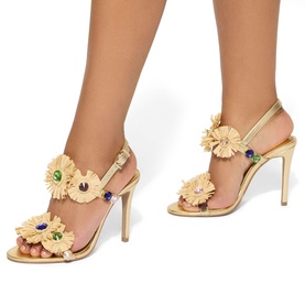 Roxie Raffia Heeled Sandals