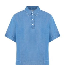 Janna Denim Polo Shirt