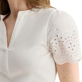 Daphne Broderie Ribbed Top