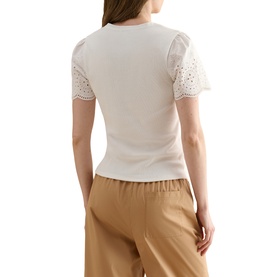 Daphne Broderie Ribbed Top