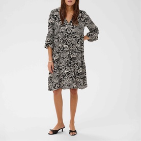 Ellen Amber Paisley Flared Dress
