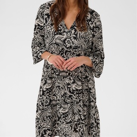 Ellen Amber Paisley Flared Dress