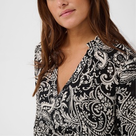 Ellen Amber Paisley Flared Dress