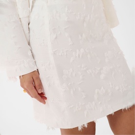 Lena Textured Mini Pencil Skirt