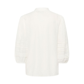 Liva Sheer Lace Chevron Blouse