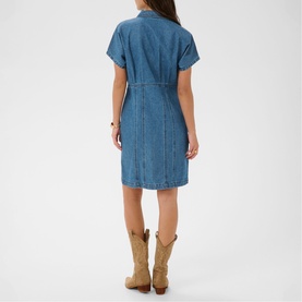 Valena Denim Mini Shirt Dress