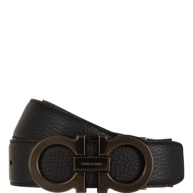 Da Muflone Logo Leather Belt