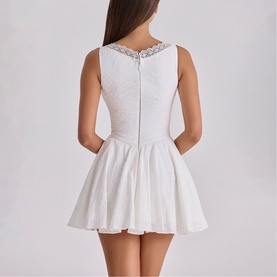 Scarlett Embroidered Lace Mini Dress