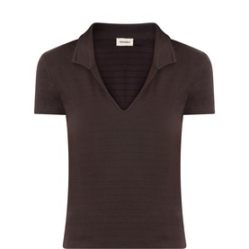 Smocked Polo Shirt