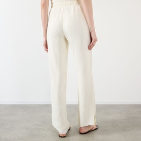 Aden Pliss&eacute; Wide Leg Trousers