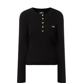 Kyla Logo Rib-Knit Sweater
