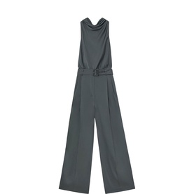 Erica Satin Cowl Wide-Leg Jumpsuit