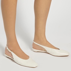 Heartbeat Slingback Leather Flats