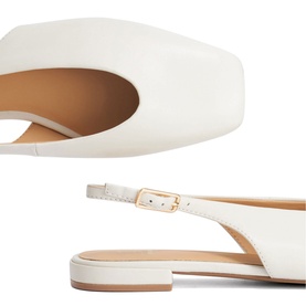 Heartbeat Slingback Leather Flats