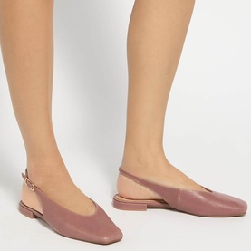 Heartbeat Slingback Leather Flats