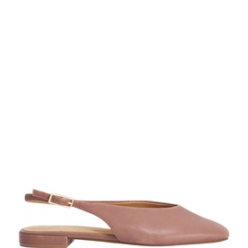 Heartbeat Slingback Leather Flats