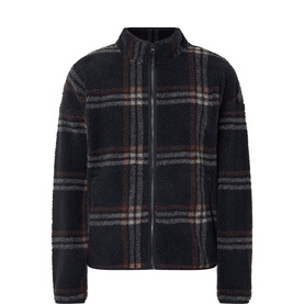 Nolan Check Sherpa Full Zip Sweatshirt